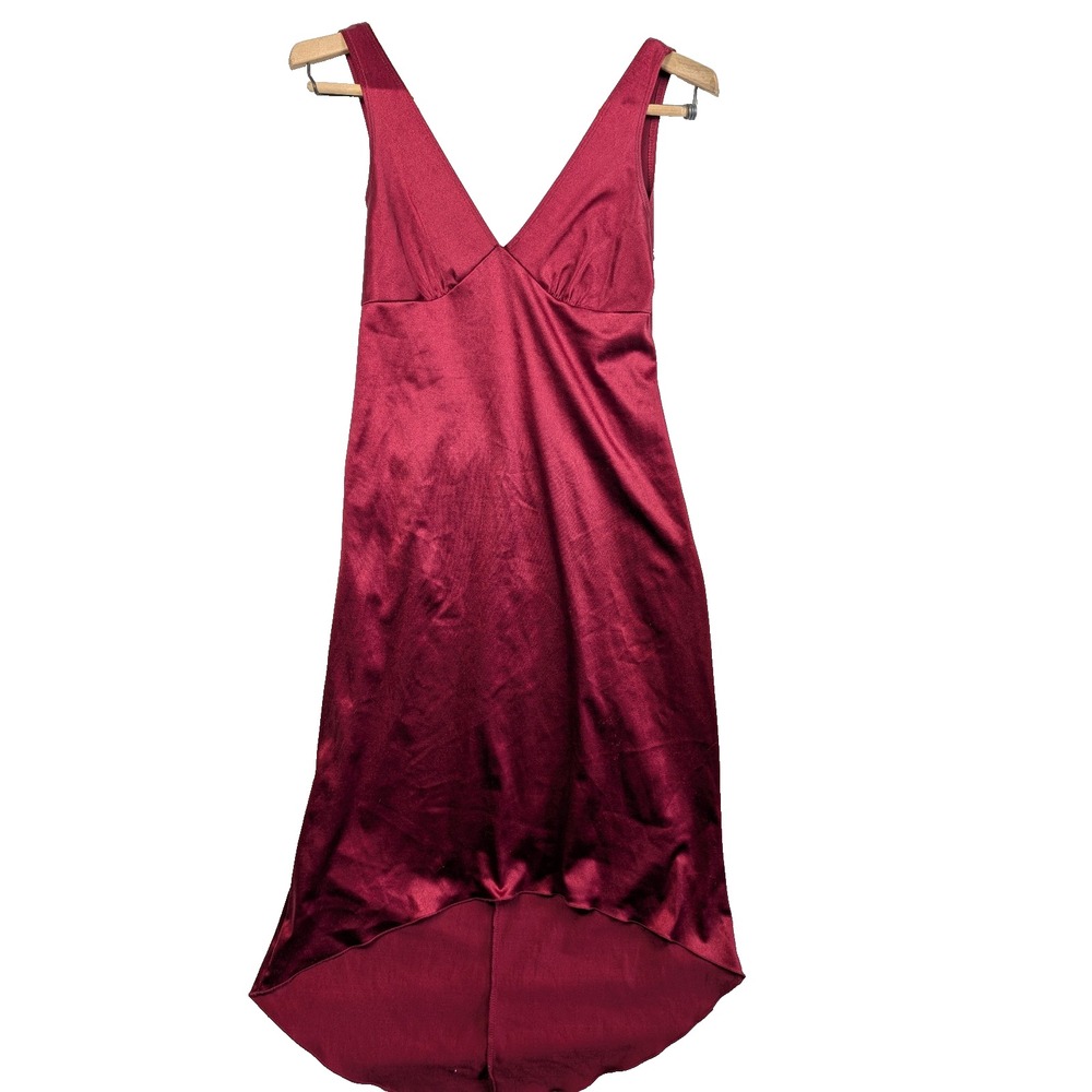 Vintage Y2K Wet Seal Red Dress Small Cocktail Draped USA Sz S